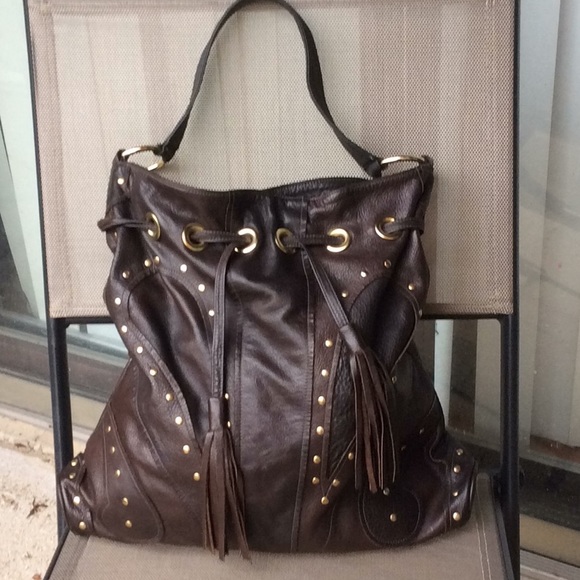BULGA Handbags - Bulga Large hobo studded leather bag